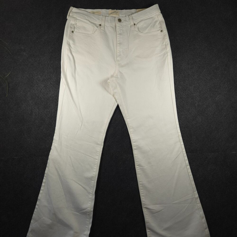 NWT Universal Thread High-Rise Flare Femme Size 14 Long White Fair Trade Cert